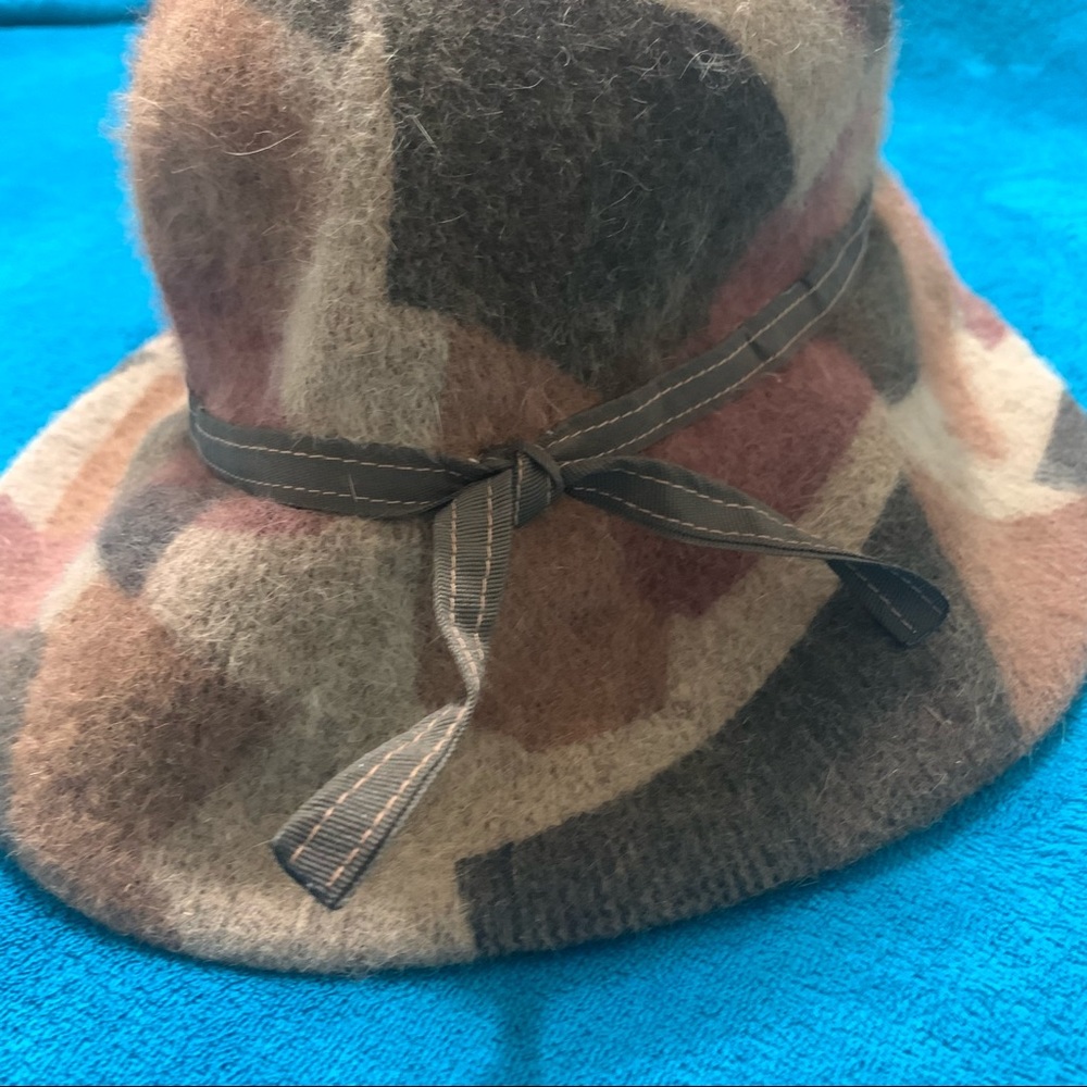 ALBERTUS SWANEPOEL Brown Camo Rabbit Hair Hat - Picture 3 of 5